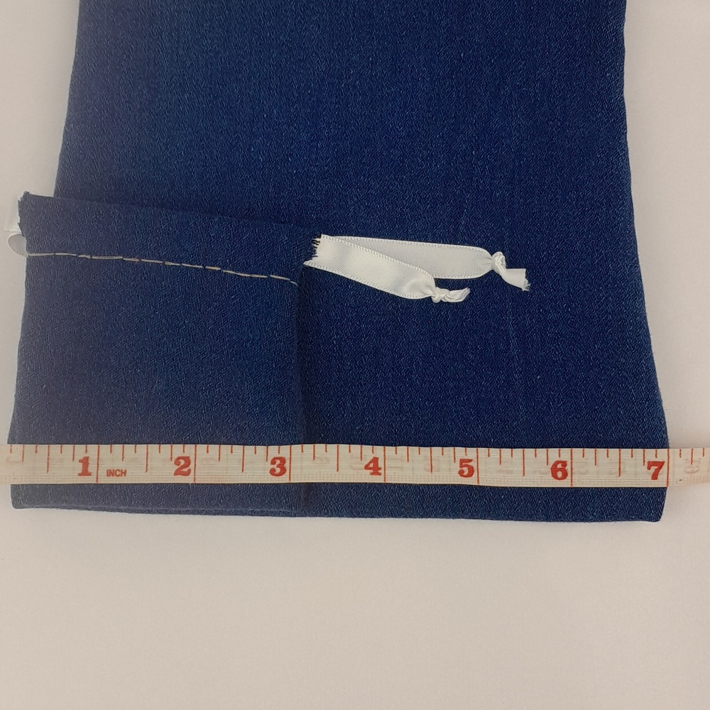 2 Handcrafted Stretchy Jean Ribbon Drawstring Matching Bags - Picture 10 of 10